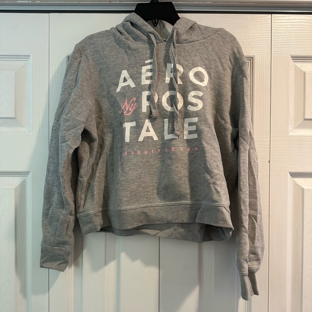 Aeropostale Grey Cropped Sweatshirt